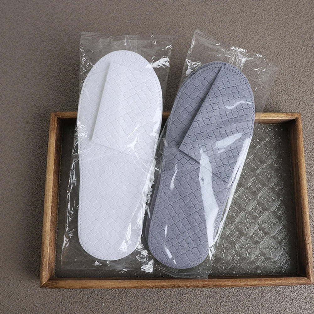 1-3Pair Disposable Slippers Women Men Travel Slipper Home Indoor Guest Shoes Non