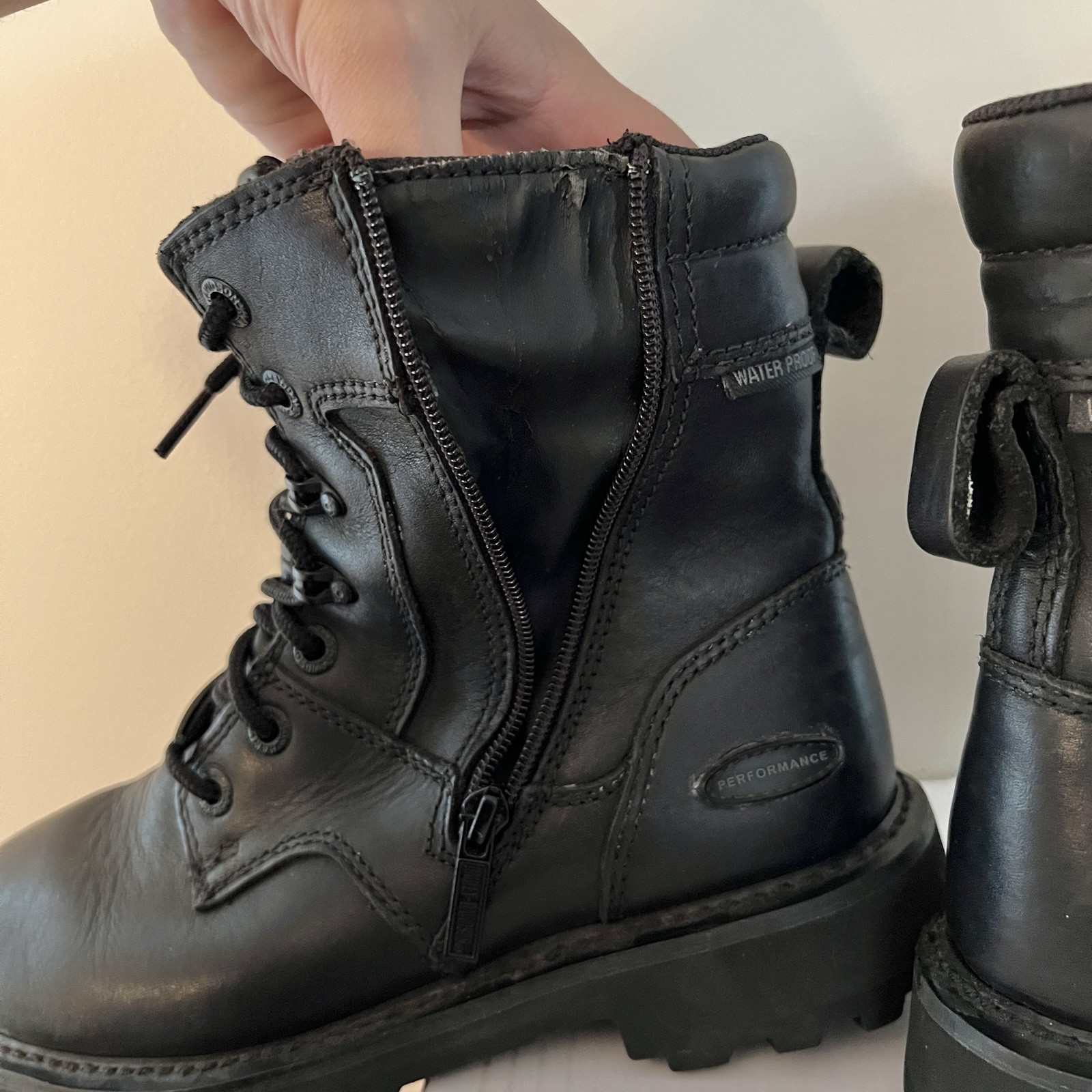 Harley Davidson Jenell Black Leather riding Boots D87031 Waterproof Women’s 8.5