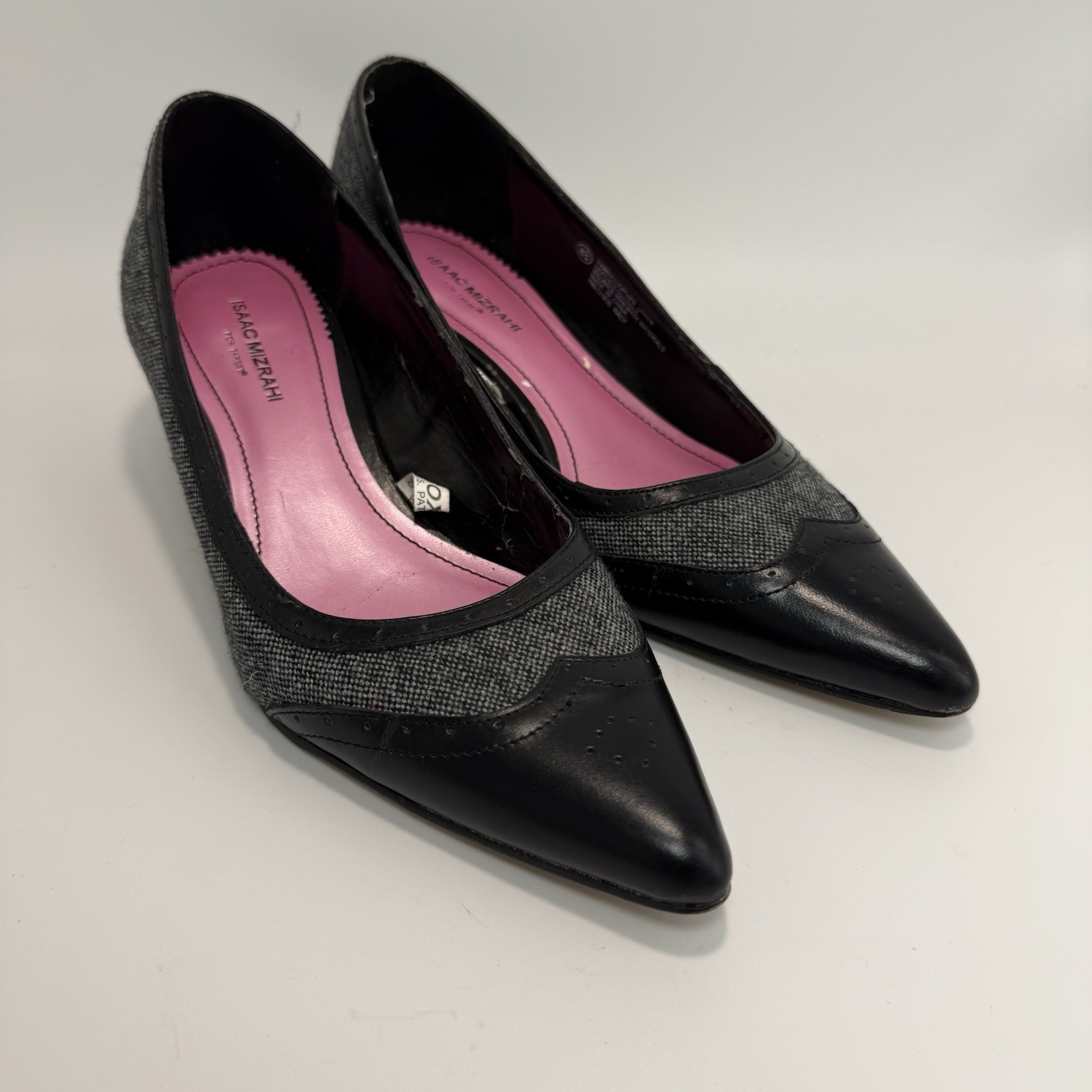 Isaac Mizrahi For Target Women’s Kitten Heels Size 8.5 Fabric/Leather Cap Toe