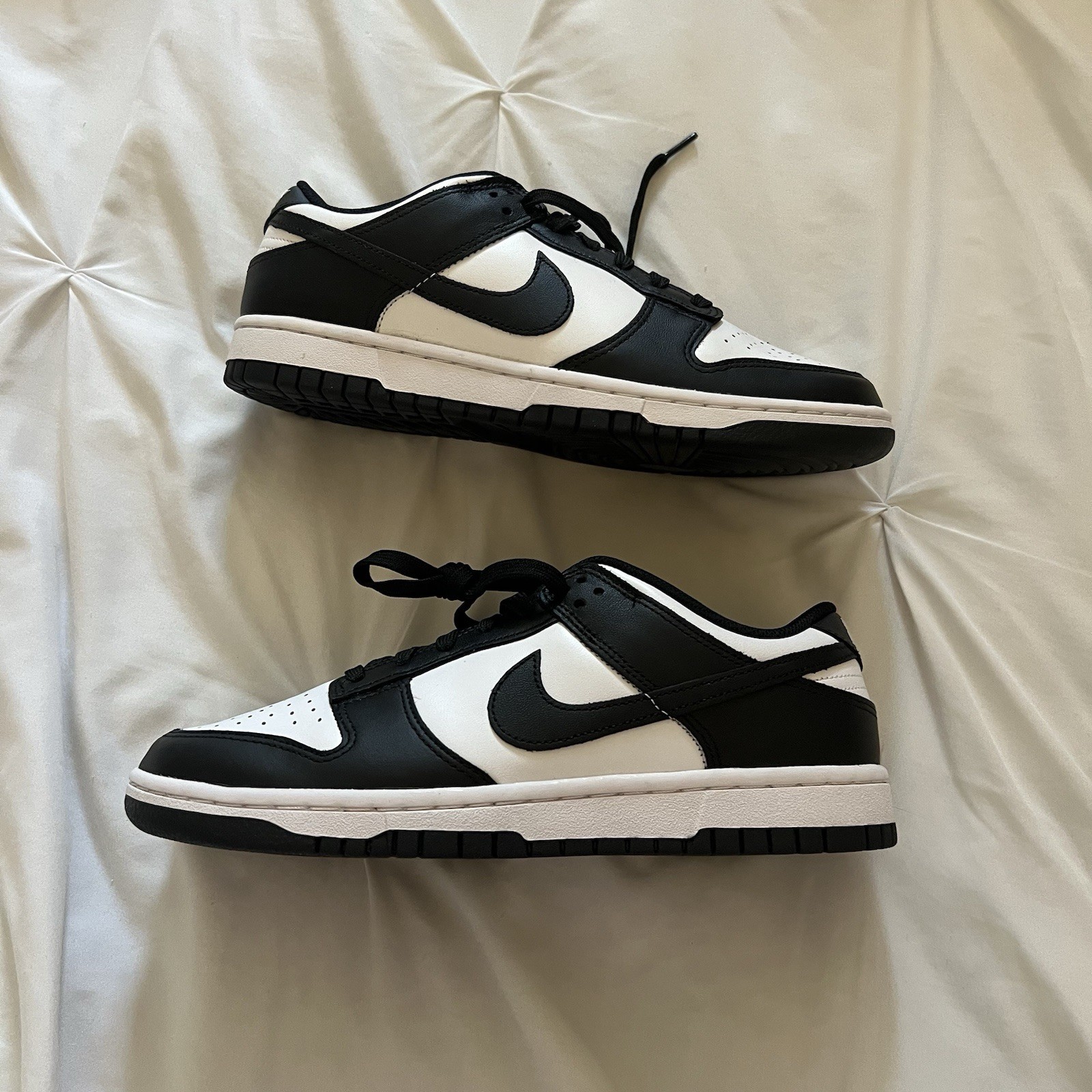 Size 9.5 – Nike Dunk Low Black White Womens