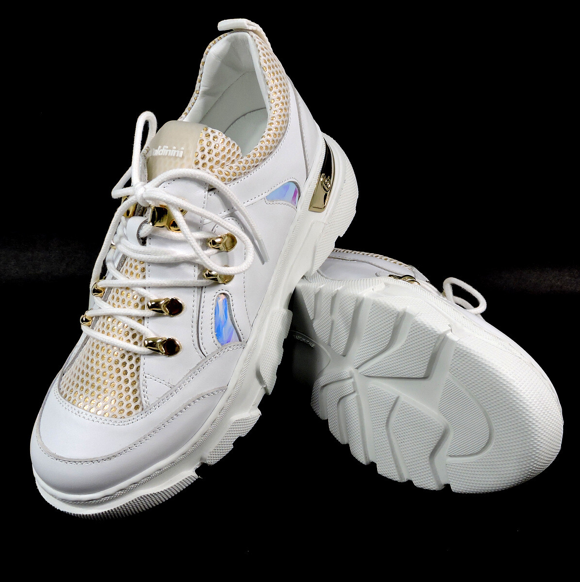 BALDININI 🇮🇹 WOMEN’S WHITE LEATHER COMFORT FASHION SNEAKERS