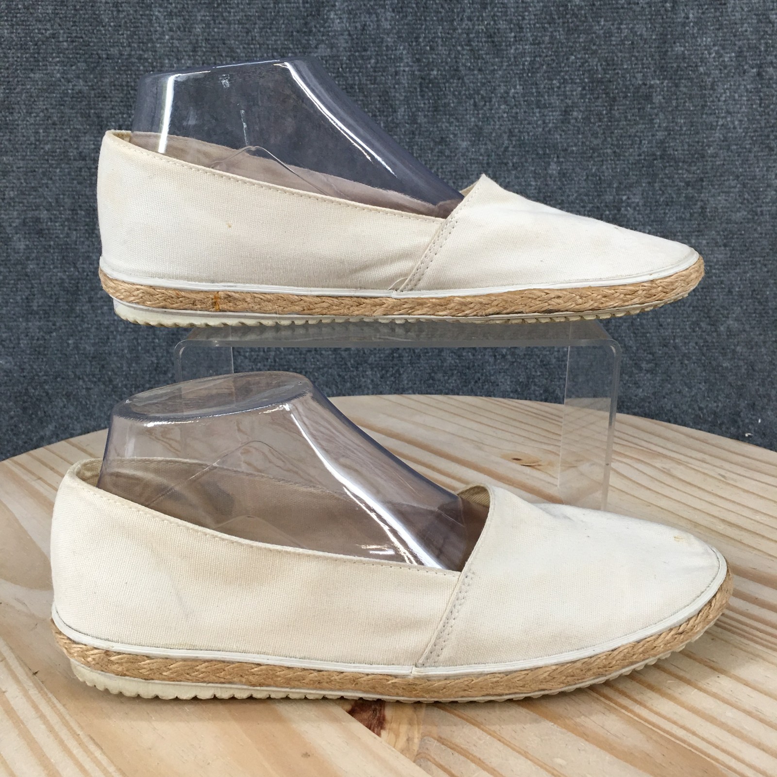 Grasshoppers Shoes Womens 8.5 M Casual Slip On Espadrille Loafer Flats White