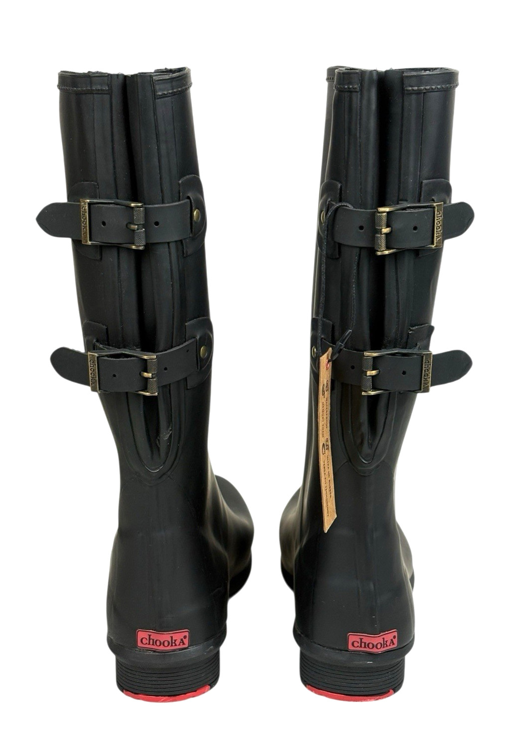 Chooka Versa Mid-Calf Rubber Rain Boots Black Women’s Size 10