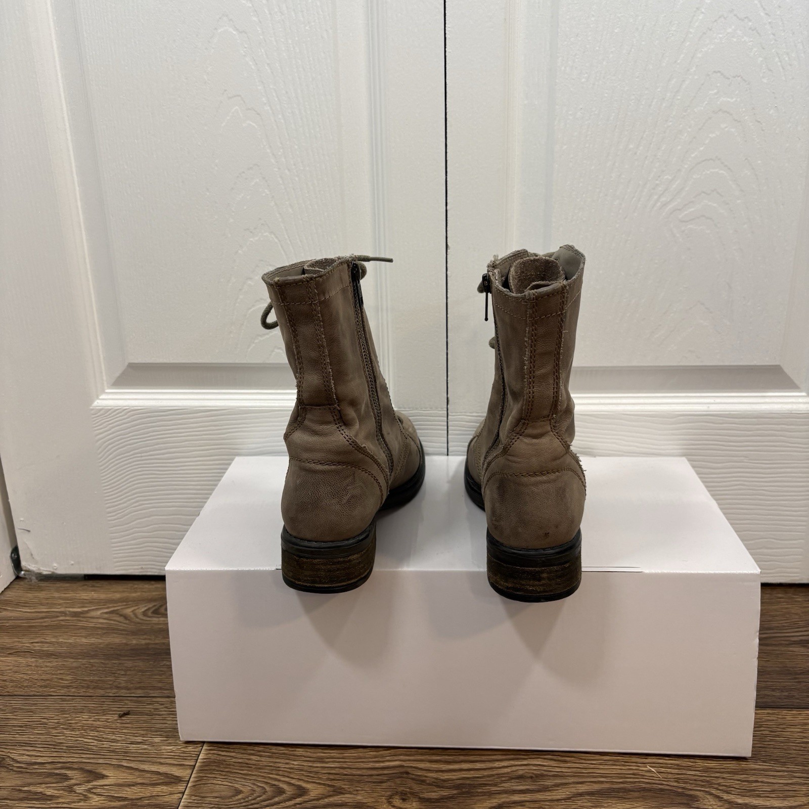 Steve Madden Troopa 2.0 Leather Combat Boots – Women’s Size 7.5M