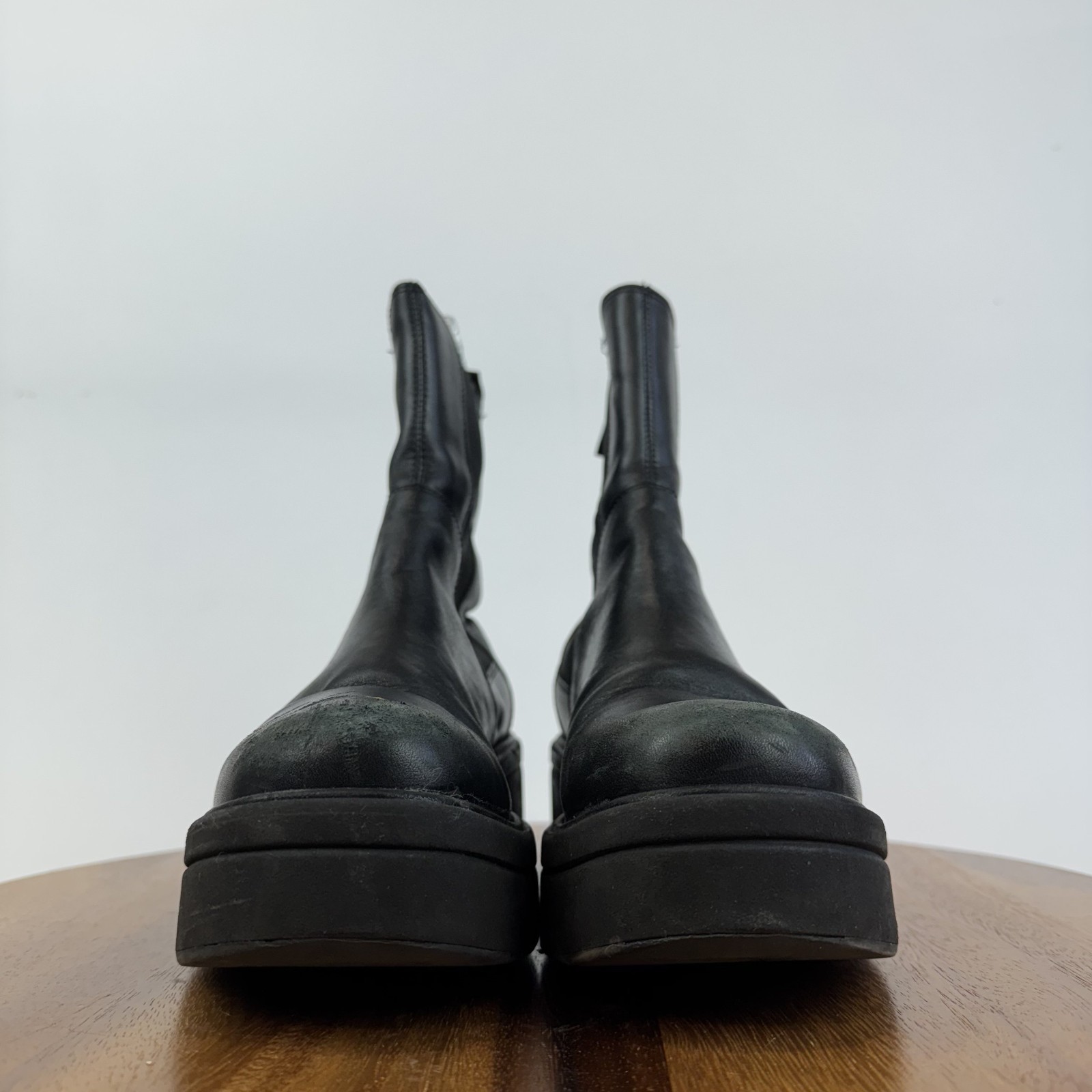 Womens Vagabond Tara Black Leather Casual Comfort Wedge Chelsea Boots Size EU 39