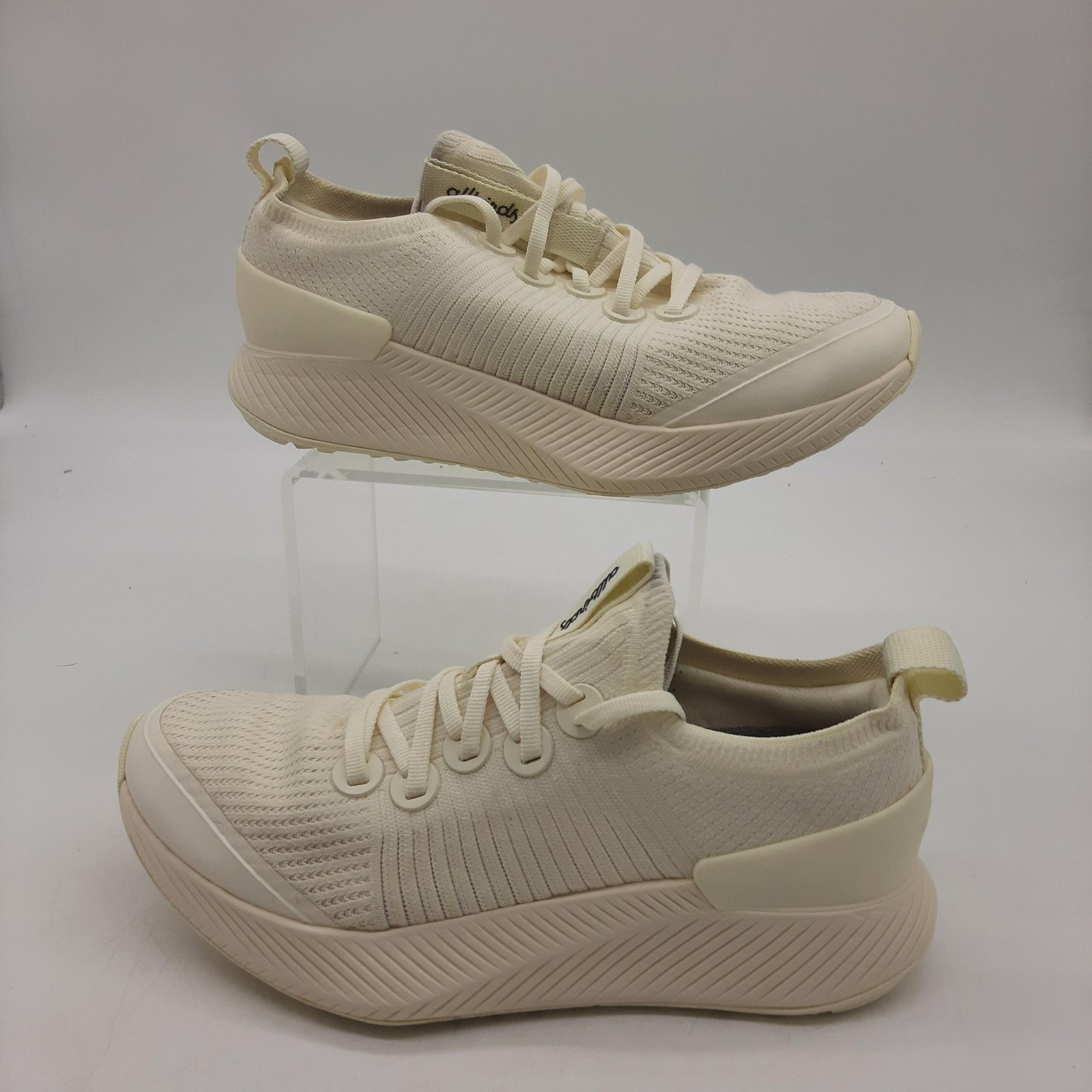 Allbirds Tree Gliders Shoes Women 8.5 Twilight White Beige Knit Sneakers