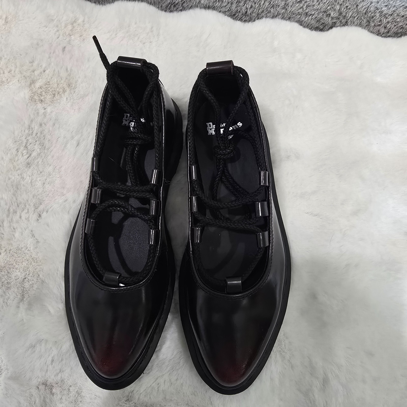 Dr. Martens Elphie II Cherry Red Arcadia Leather Ballet Inspired Women’s Size 7