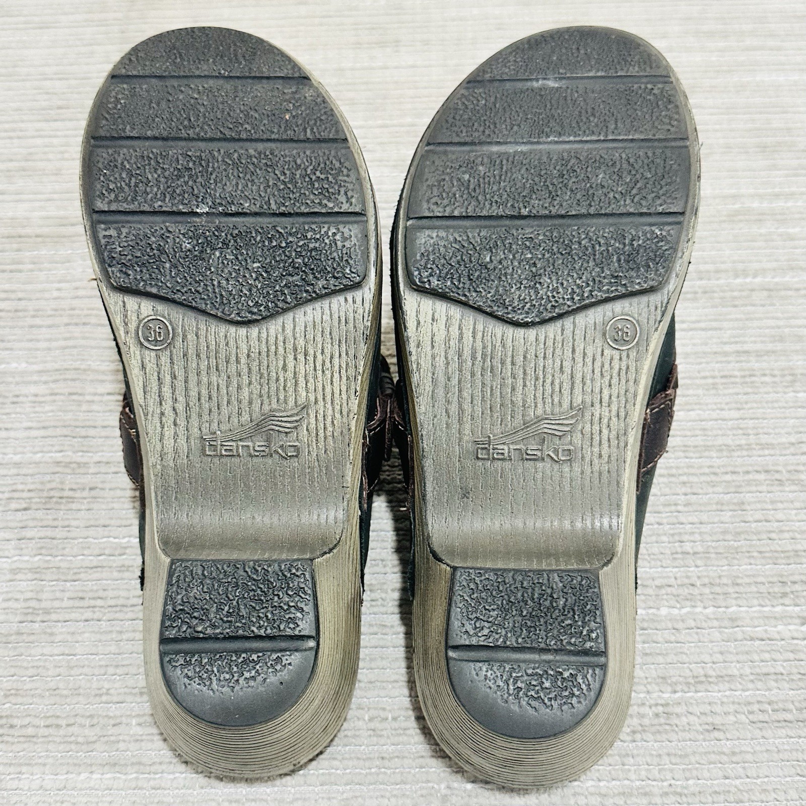 Dansko Melanie Mules Clogs Black Leather Braided Buckle Women Eu 36 ( 5,5-6 US)