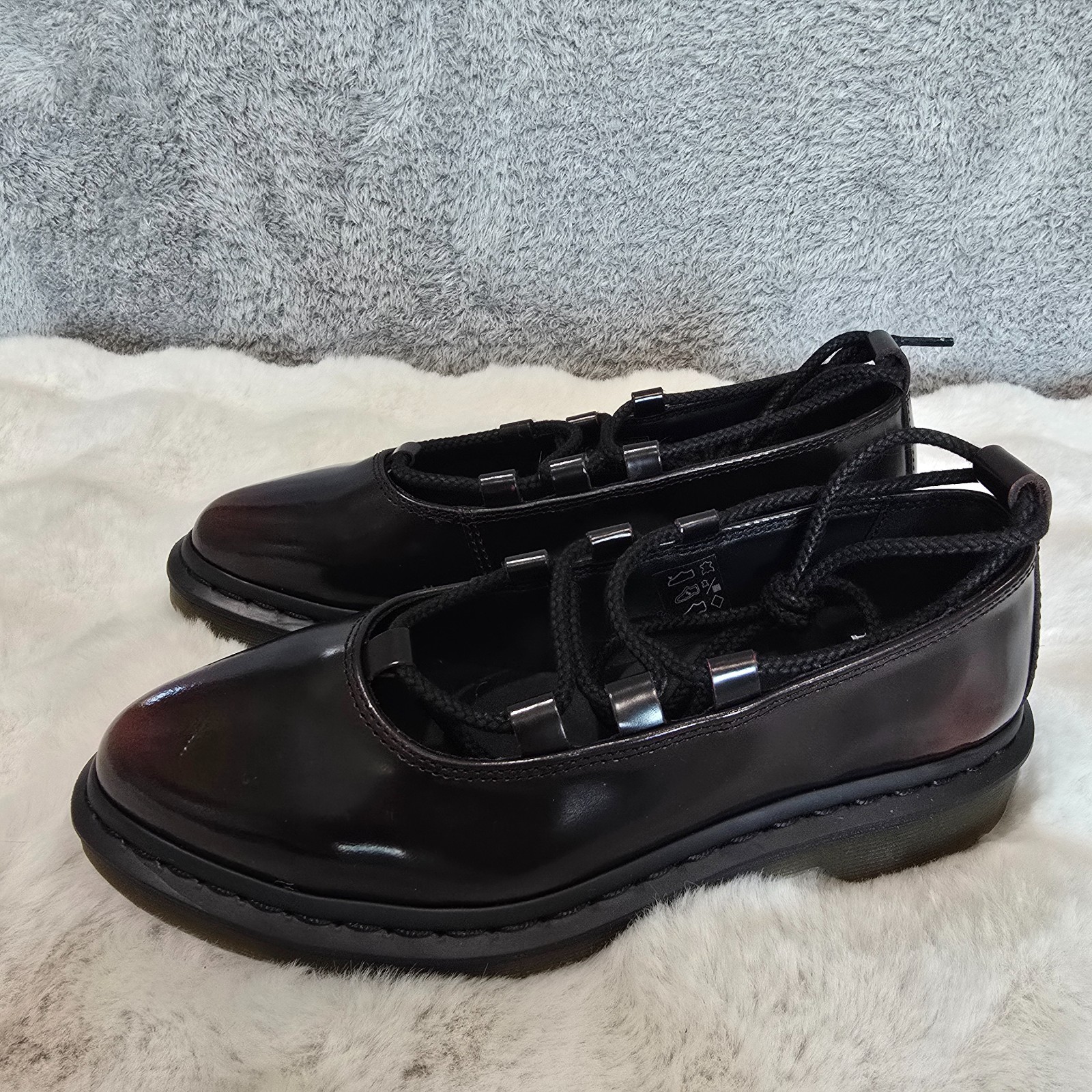 Dr. Martens Elphie II Cherry Red Arcadia Leather Ballet Inspired Women’s Size 7