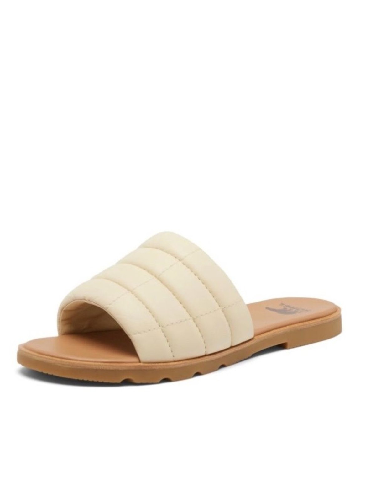 Sorel Quilted Padded Ella IIU Slide Mules in Honey White, Gum 16- Women’s 8.5
