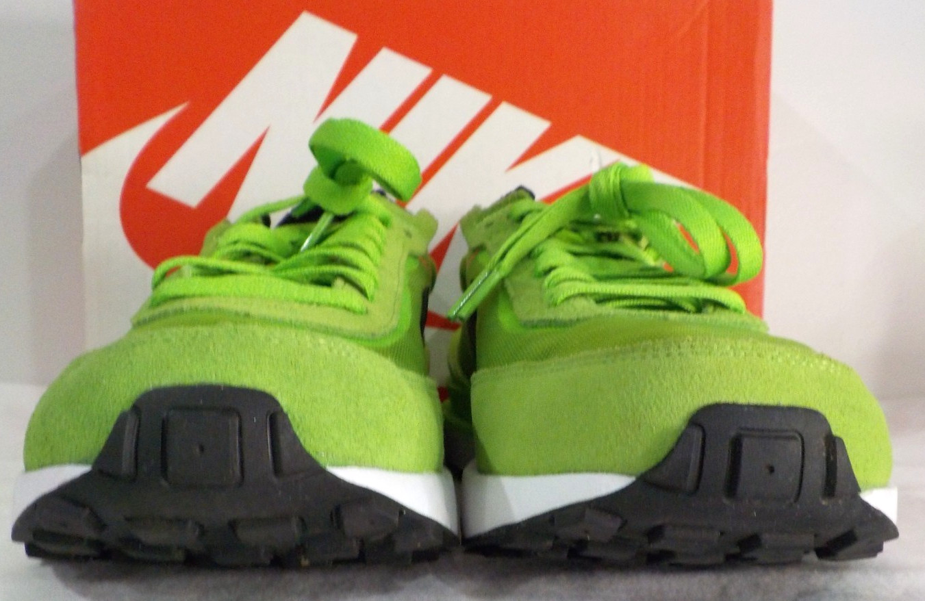 NIKE WAFFLE ONE (GS) DC0481- 300 Electric Green, Black sz 7Y (EUC**L@@K)