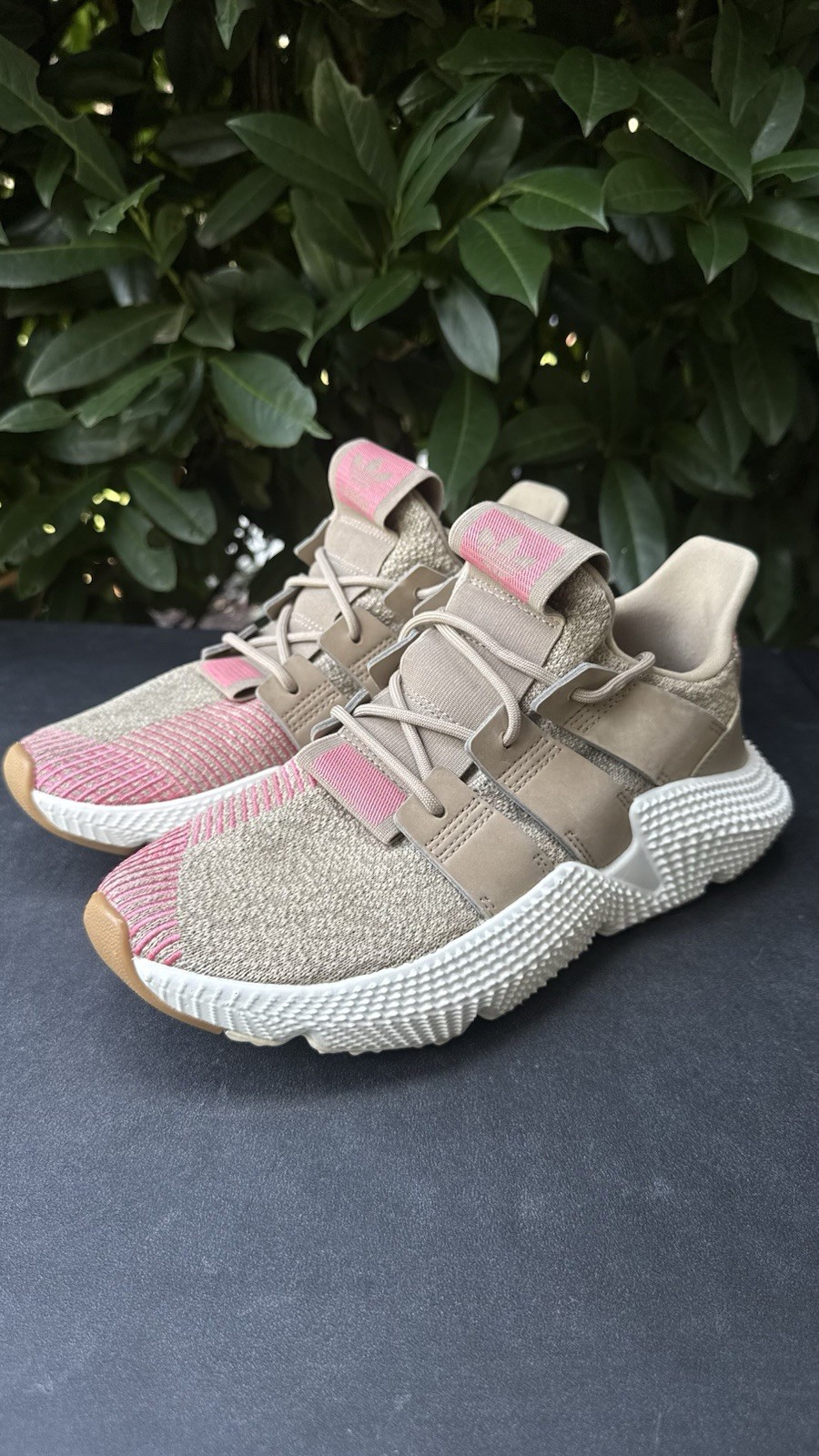 Adidas Prophere Women’s Sneakers Beige Pink Knit Shoes US 6 EU 38 2/3
