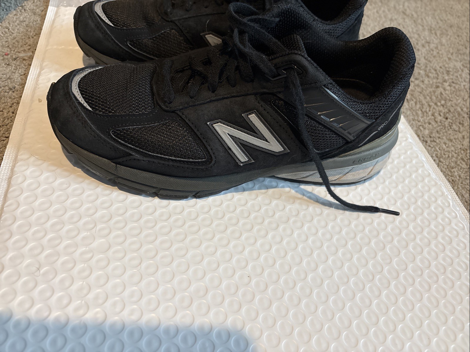 New Balance 990BK5 D Women’s Running Shoes Black/Silver Size 9.5