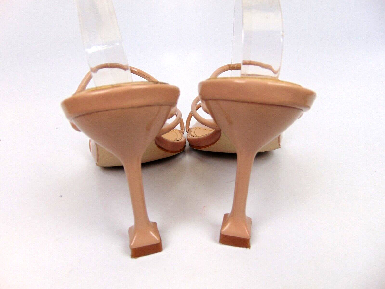 Viviany Bloc Heels Dress Women’s Evening Heels Sandals Size 8.5 M, Nude Leather