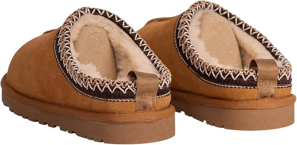 Women’s Chestnut Suede Slippers Soft Lined Indoor Outdoor Wear
