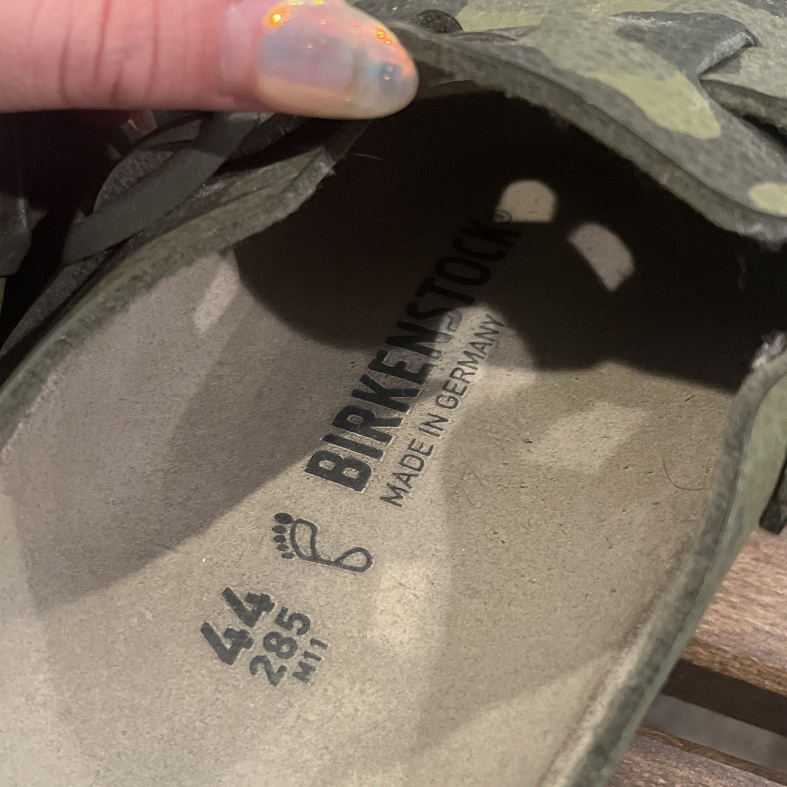 Birkenstock Boston Desert Soil Clogs Camo Green Birko-Flor Size 44 M11