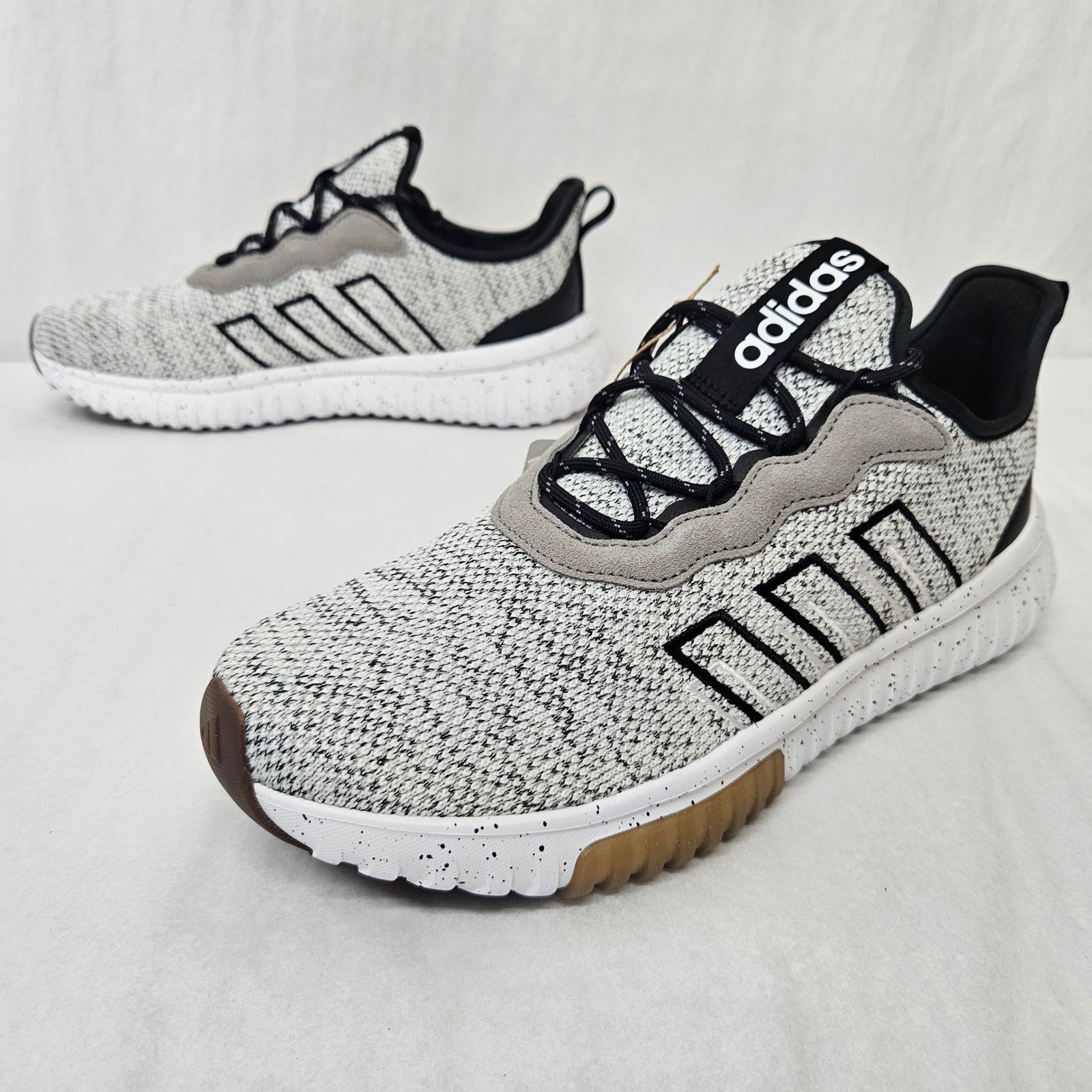 Adidas Kaptir Flow 2.0 Athletic Sneakers JR8505 Grey Black Knit Womens Size 11