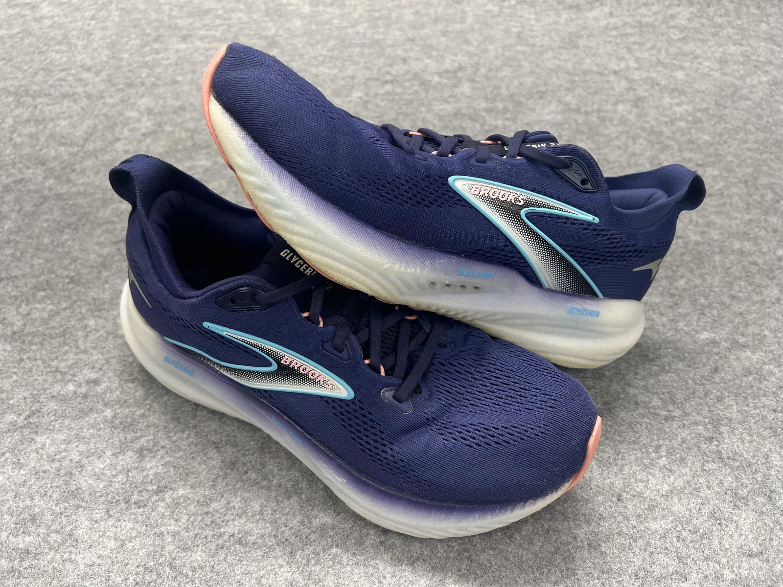 Brooks Glycerin 22 Shoes Womens Size 11 Blue Running Cushioned 1204341B429