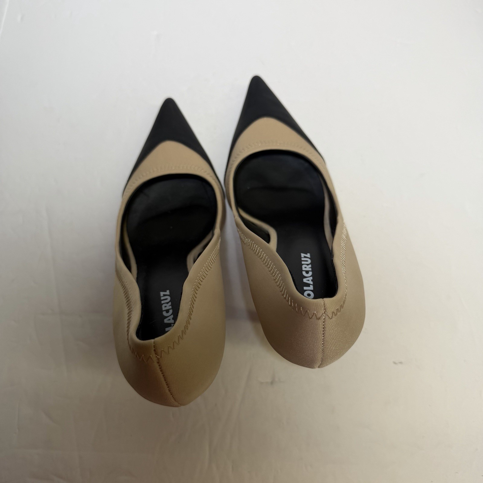 Lola Cruz Anthropologie Black And Tan Heels Size 36 Luxury Classy