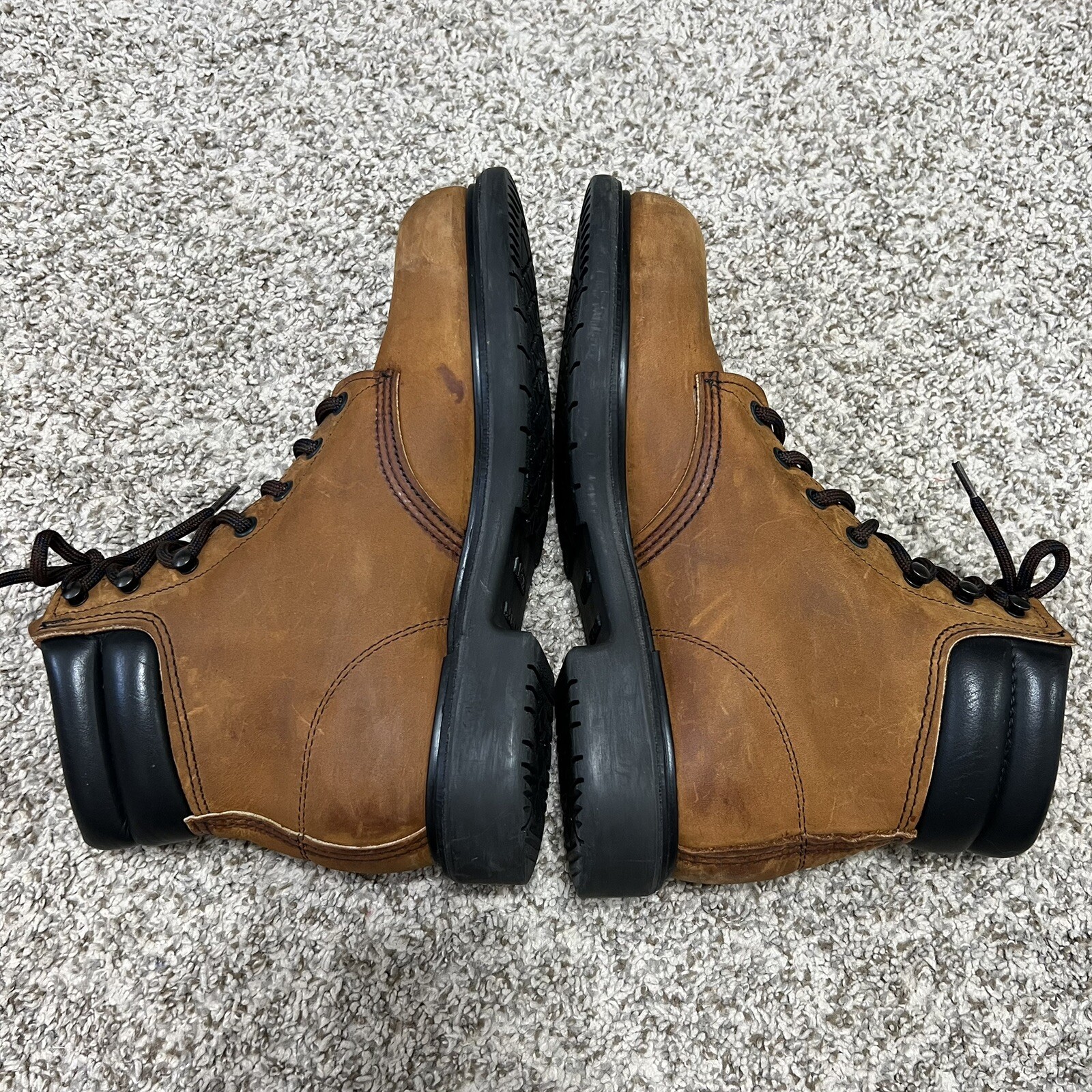 Red Wings Leather Boots 2369 Steel Toe Lace Up Union Made in USA Women’s Sz 8 B