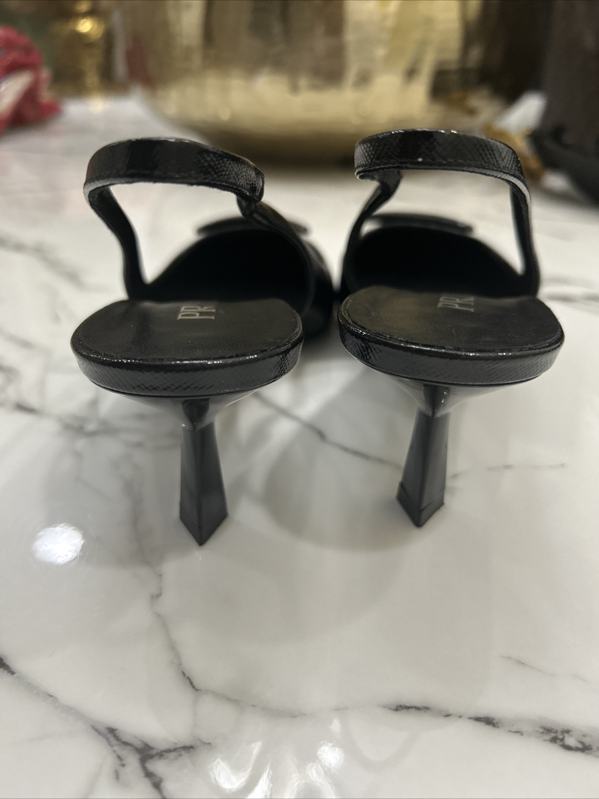 Prada Pump Solid Mid (2-2.9 In) Heel Height Heels For Women