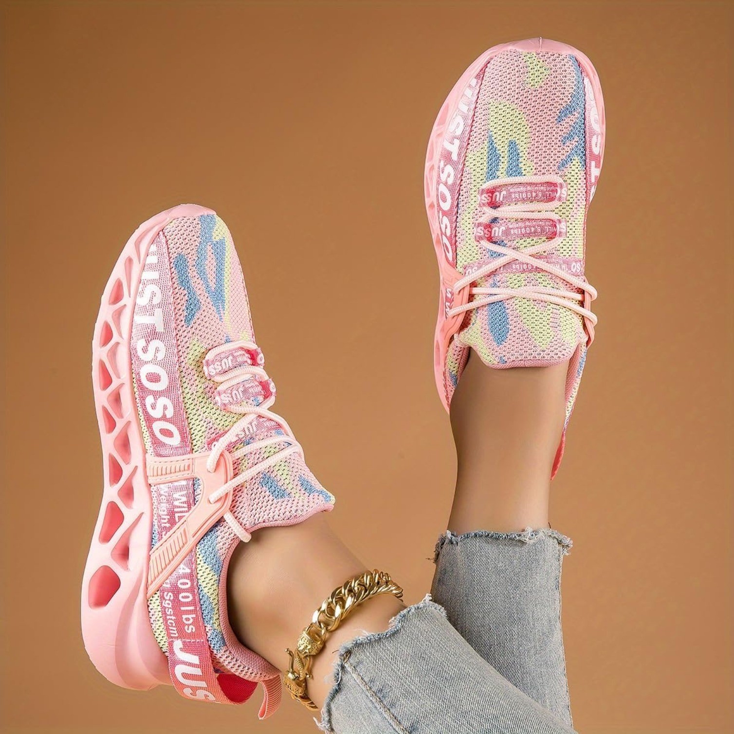 Women’s Camo Running Shoes: Lightweight, Soft Sole, Breathable Mesh Sneakers