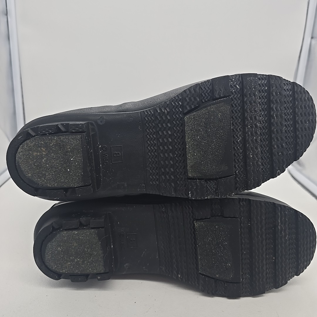 Chooka Classic Mid Cafe Racer Herringbone Boots Black Gray Womens 8 New