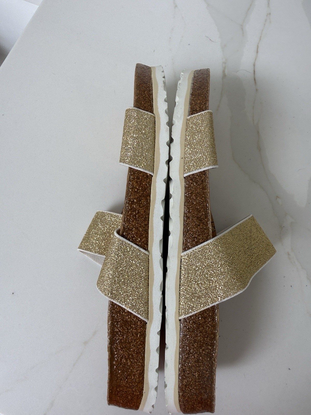 Birkenstock Birkis Gold Cork Sandals New 11 42 R