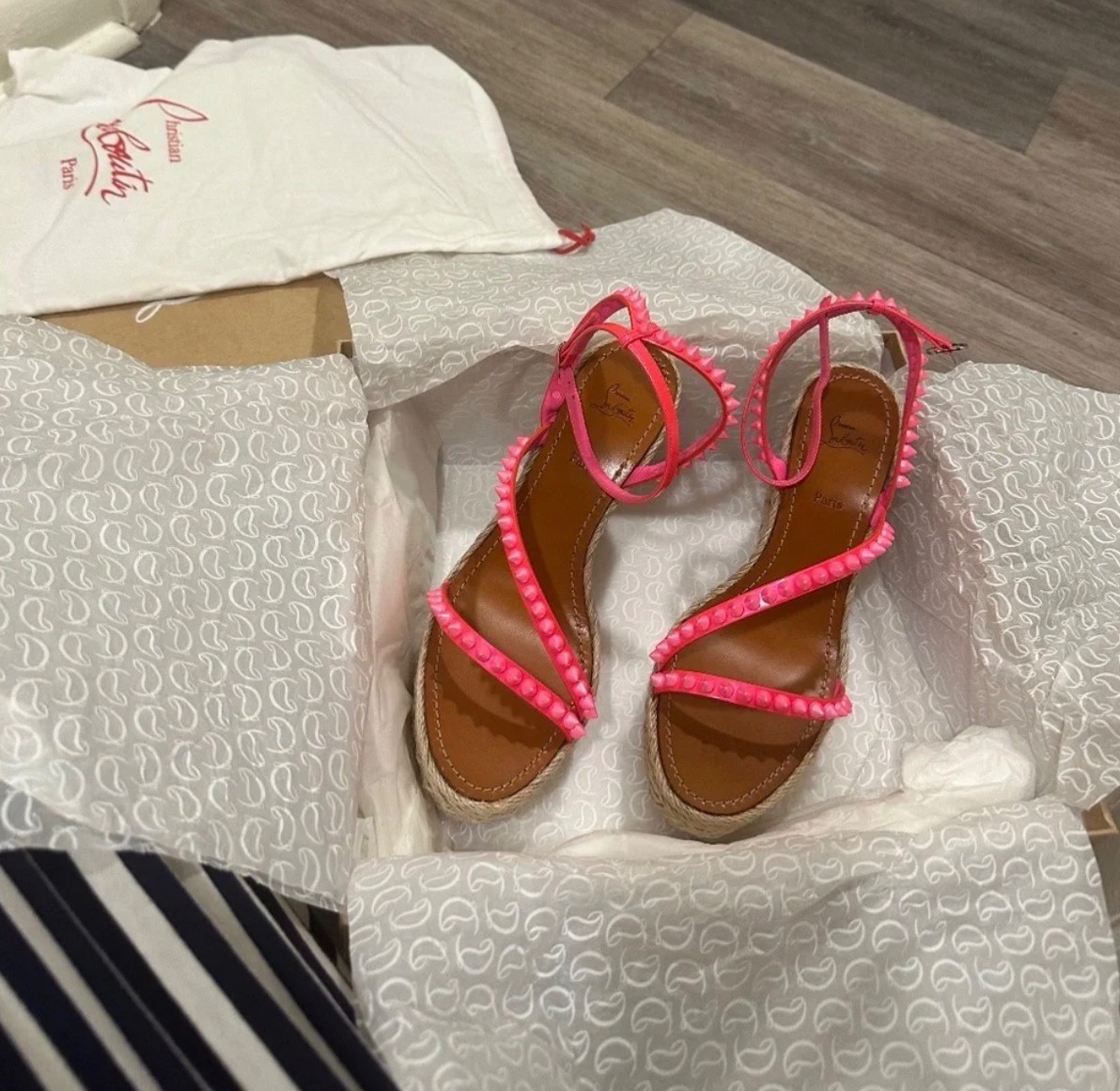 New Christian louboutin MAFALDINA ZEPPA 120 pink