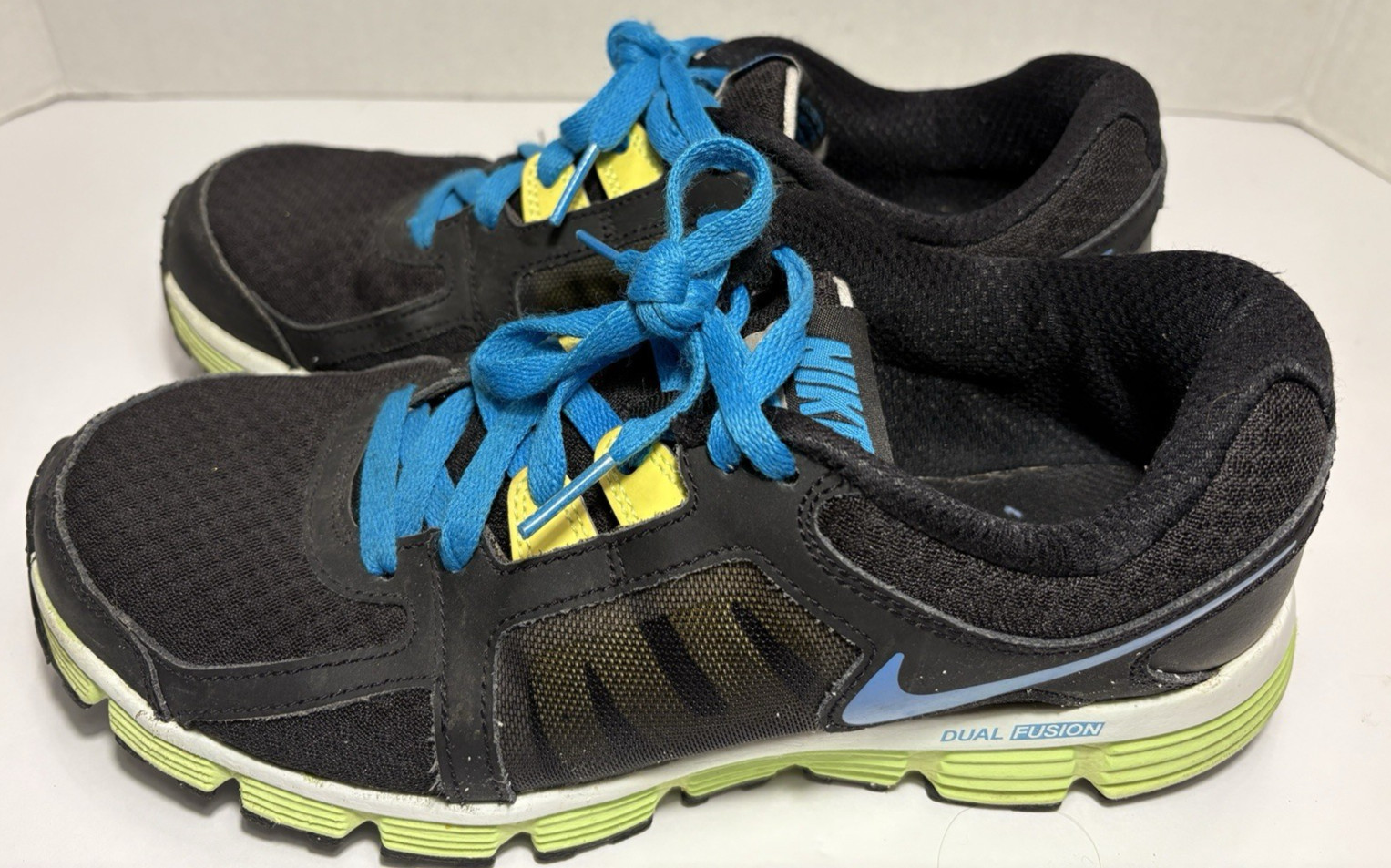 Nike Dual Fusion ST 2 Shoes Running Sneakers Black/Blue Women’s Shoes Sz 8.5