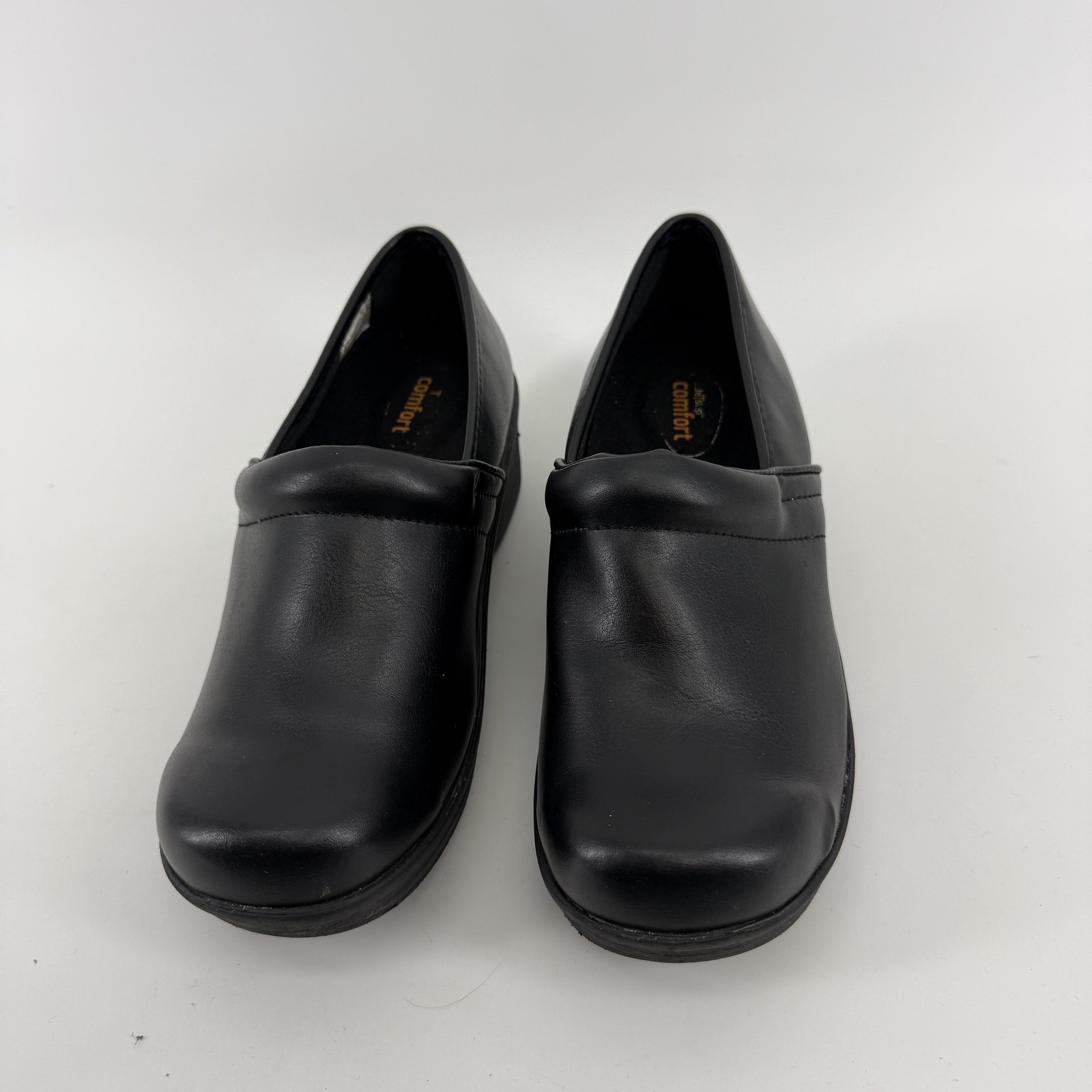 SafeTstep Shoes Womens Size 6.5 Black Workwear Slip On Clogs Non Slip Nursing