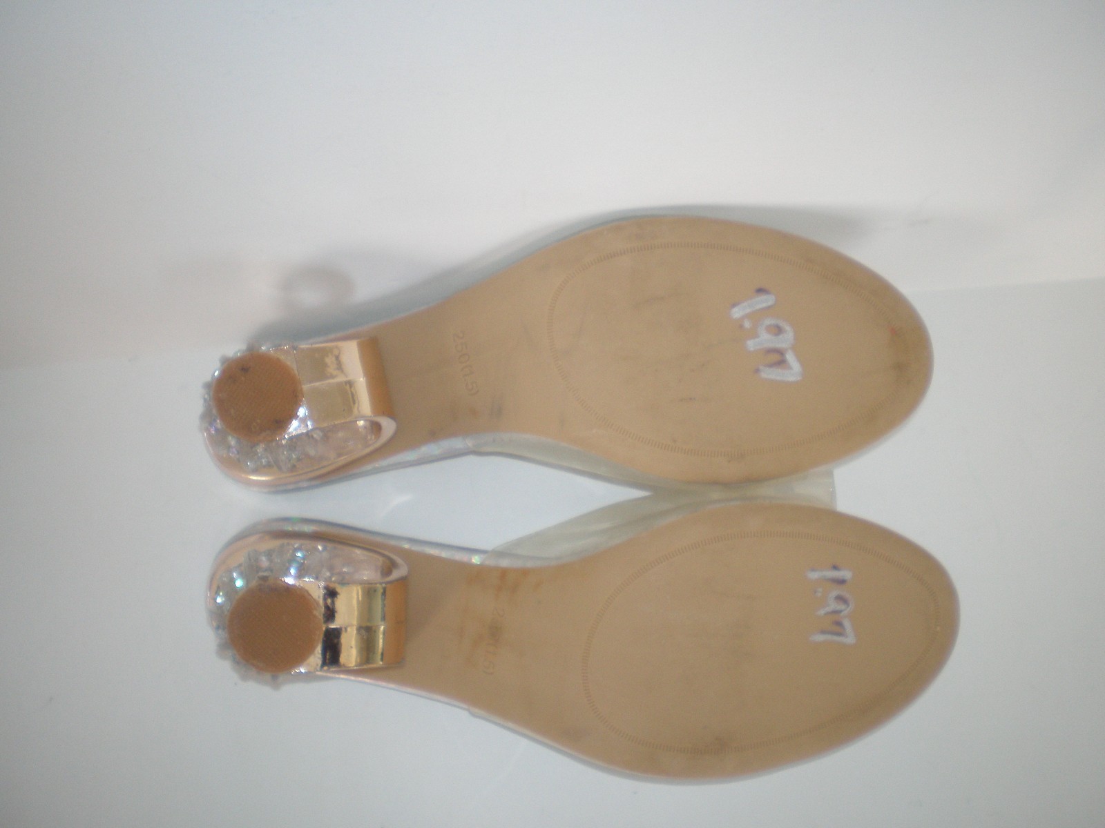 Silver & Translucent Iridescent SHOES w/Disco Ball HEELS Sz 8.5 Wedding ~ Party