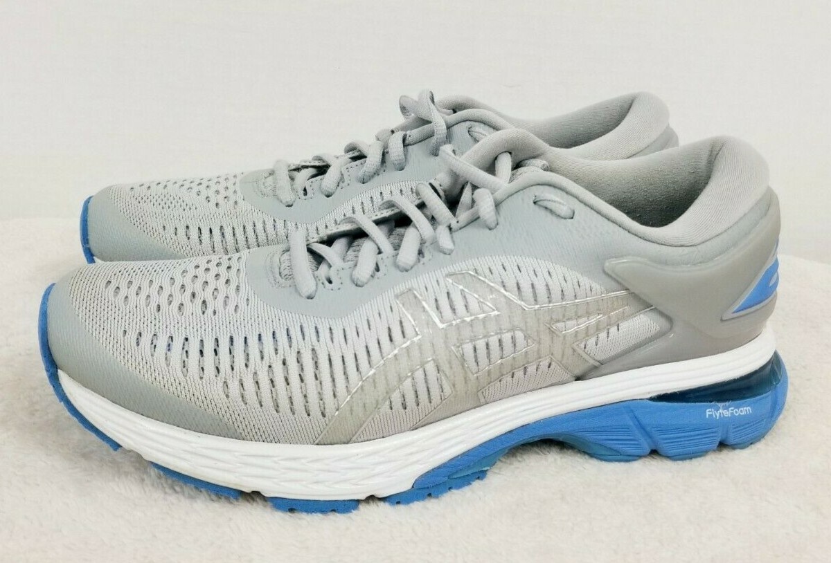 Asics Gel-Kayano 25 Athletic Running Shoes – Gray w/ Blue – 1012A026 – Size 7.5