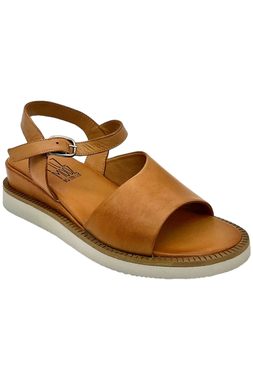 Miz Mooz Leather Ankle Strap Sandals Elias Brandy