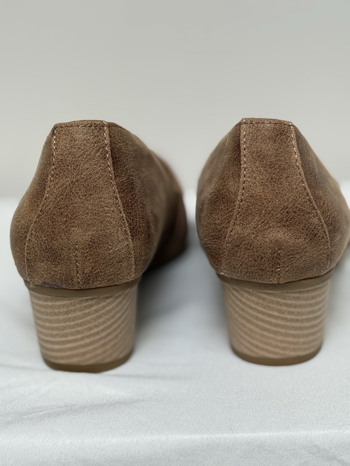 NEW DR SCHOLLS Womens Sustainable Comfort Brown Heels 9.5 Med BE FREE 25.8cm