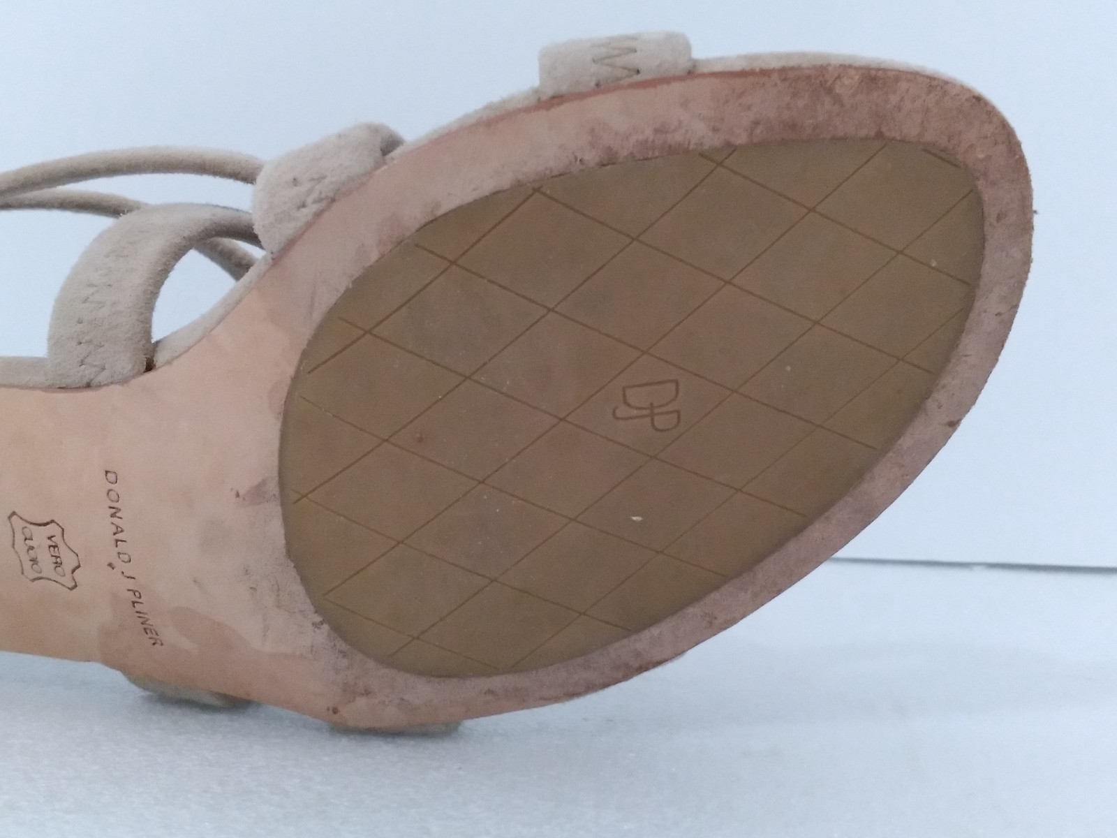 DONALD J PLINER Women’s Vida Covered Zipper Heel Strappy Sandal Size 8M EUC