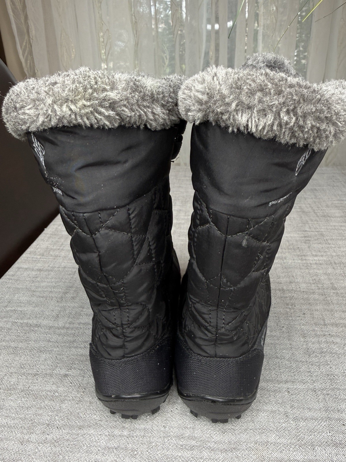 Columbia Omni-Heat Waterproof Winter Snow Boots Women’s US 5 Black Faux Fur