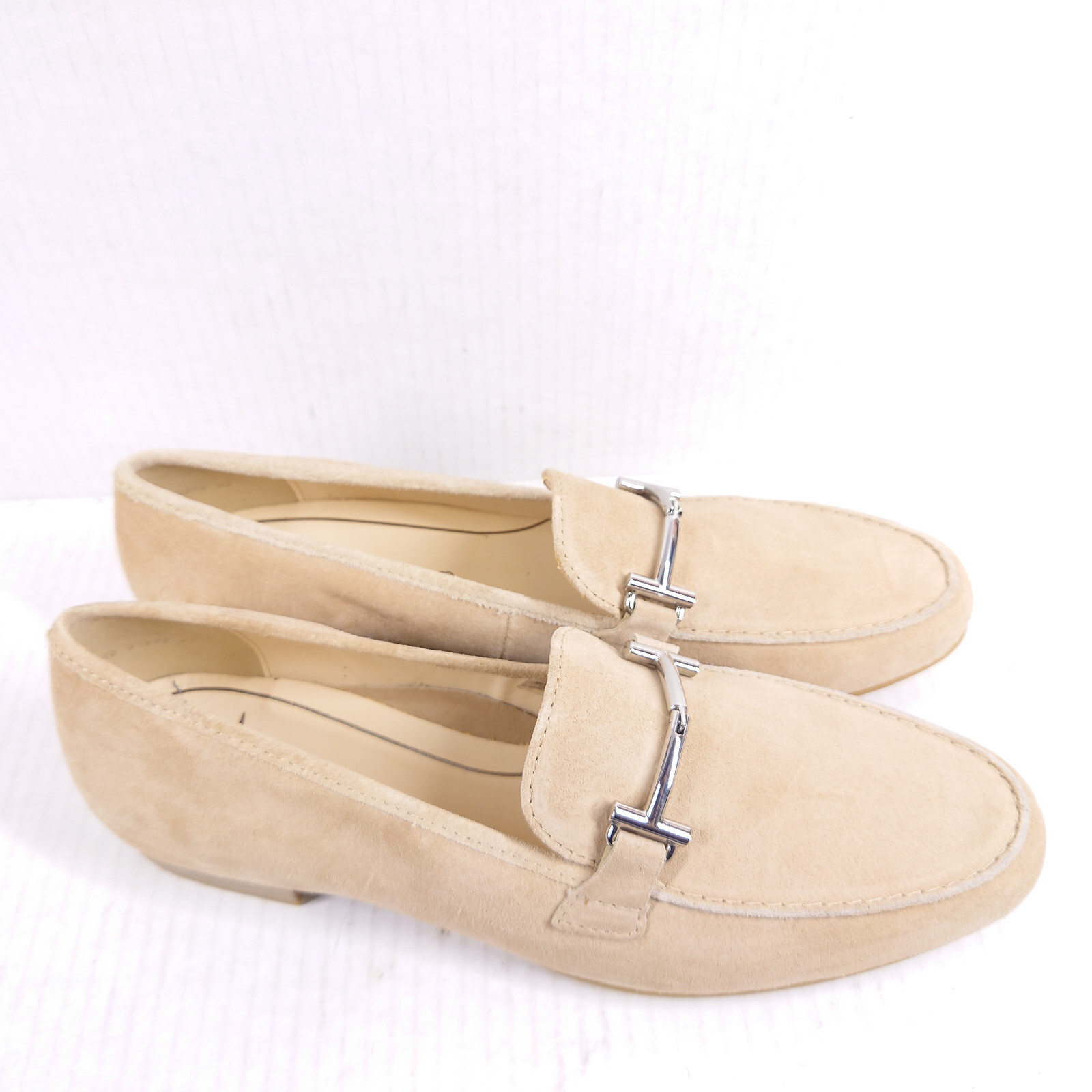 Ara Luftpolster Size US 8 Beige Tan Leather Women’s Slip-On Loafers Shoes Heel