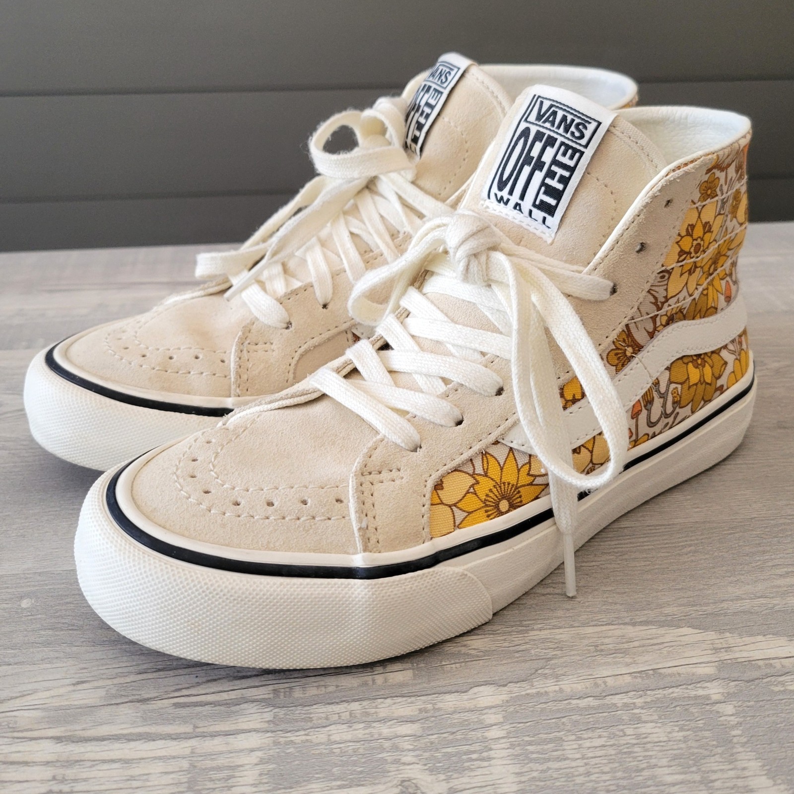 Vans Ultracush sk8 Floral Retro Boho Print Flowers Butterflies Womens 7 EUC