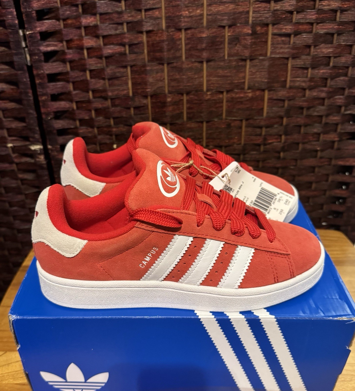 Adidas Campus 00s J Red/White-Women’s Size 8/Youth Size 6.5