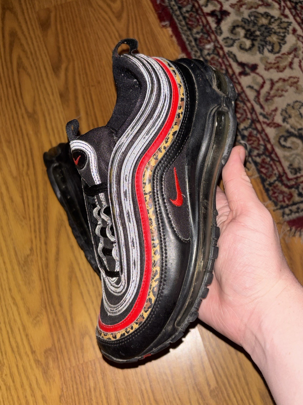 Nike Air Max 97 «Leopard Pack» Black/University Red BV6113-001 Size 6 Men’s