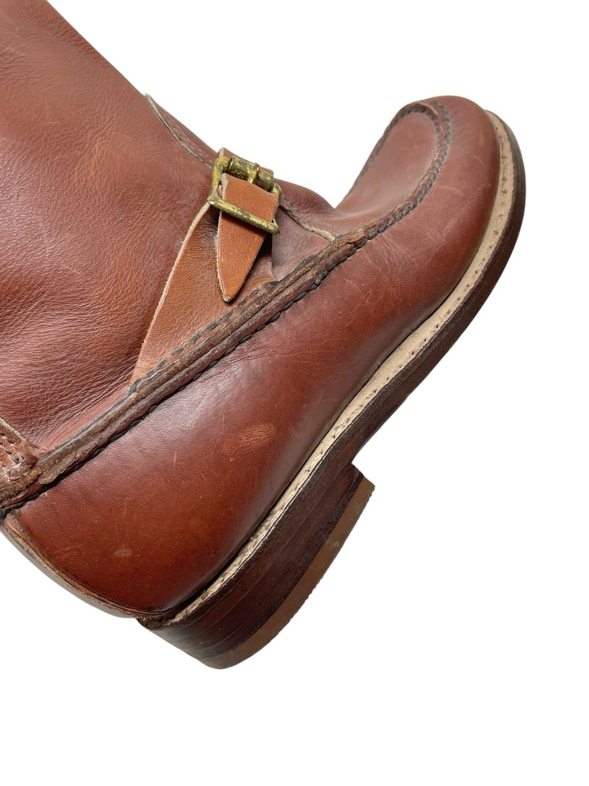 VTG Gokeys Botte Sauvage Tall Leather Boots Outdoor Hunting Riding Size 350