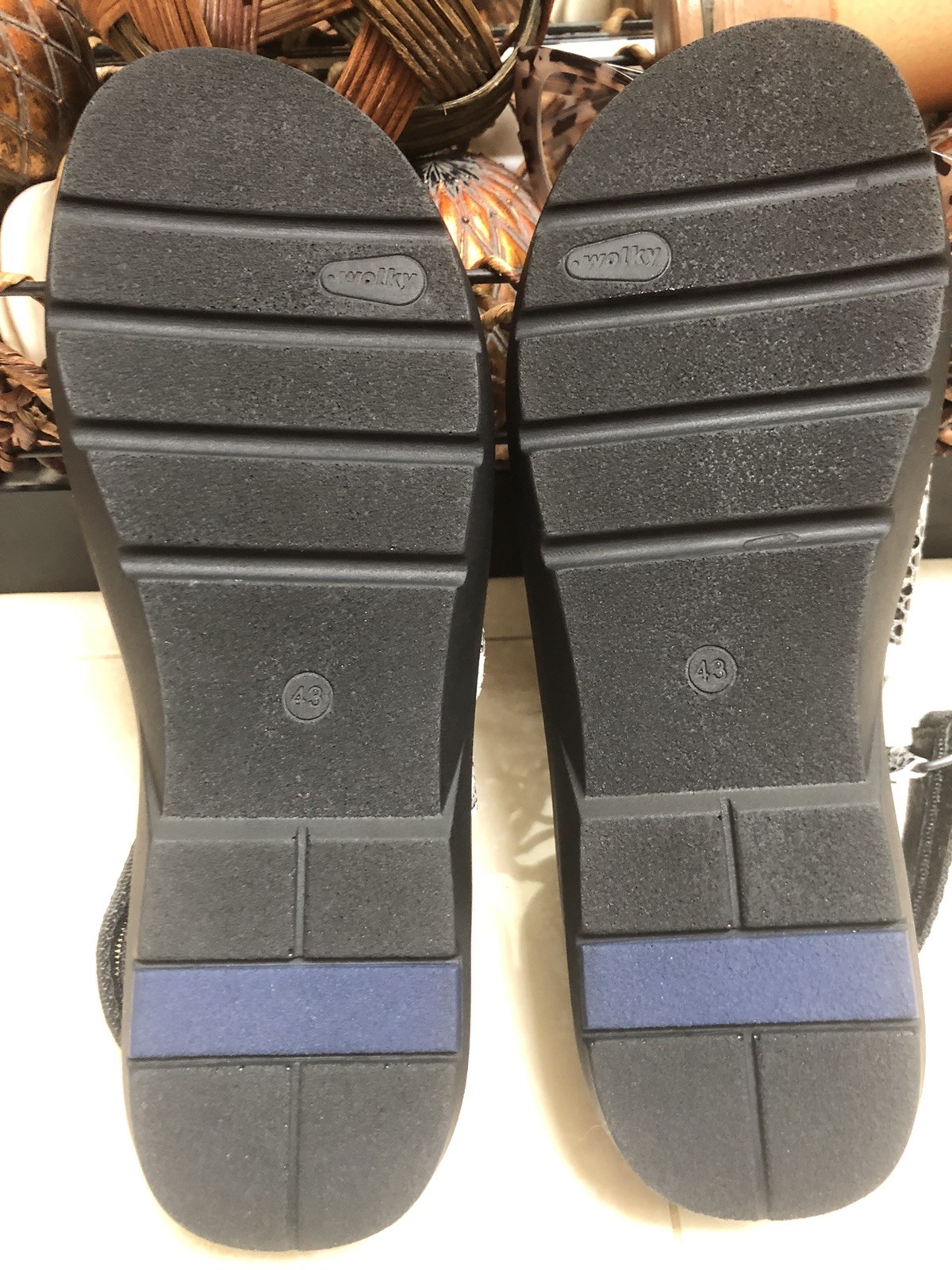 Wolky Lisse Comfort Sandals Black Multi Color Reptile EU 43 US 12 Women’s