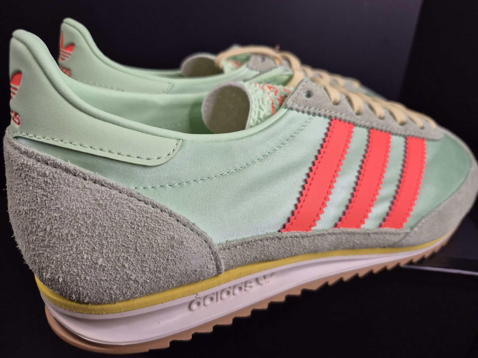 ADIDAS SL 72 OG GREEN ORANGE SIZES 9 OR 10 WOM JI0197 NIB! $100