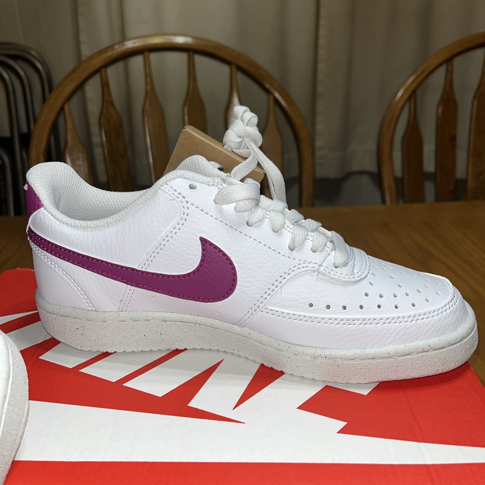 Nike Court Vision Low NN Women SZ6 Casual Shoes DH3158-500 Cactus Flower PinkNew