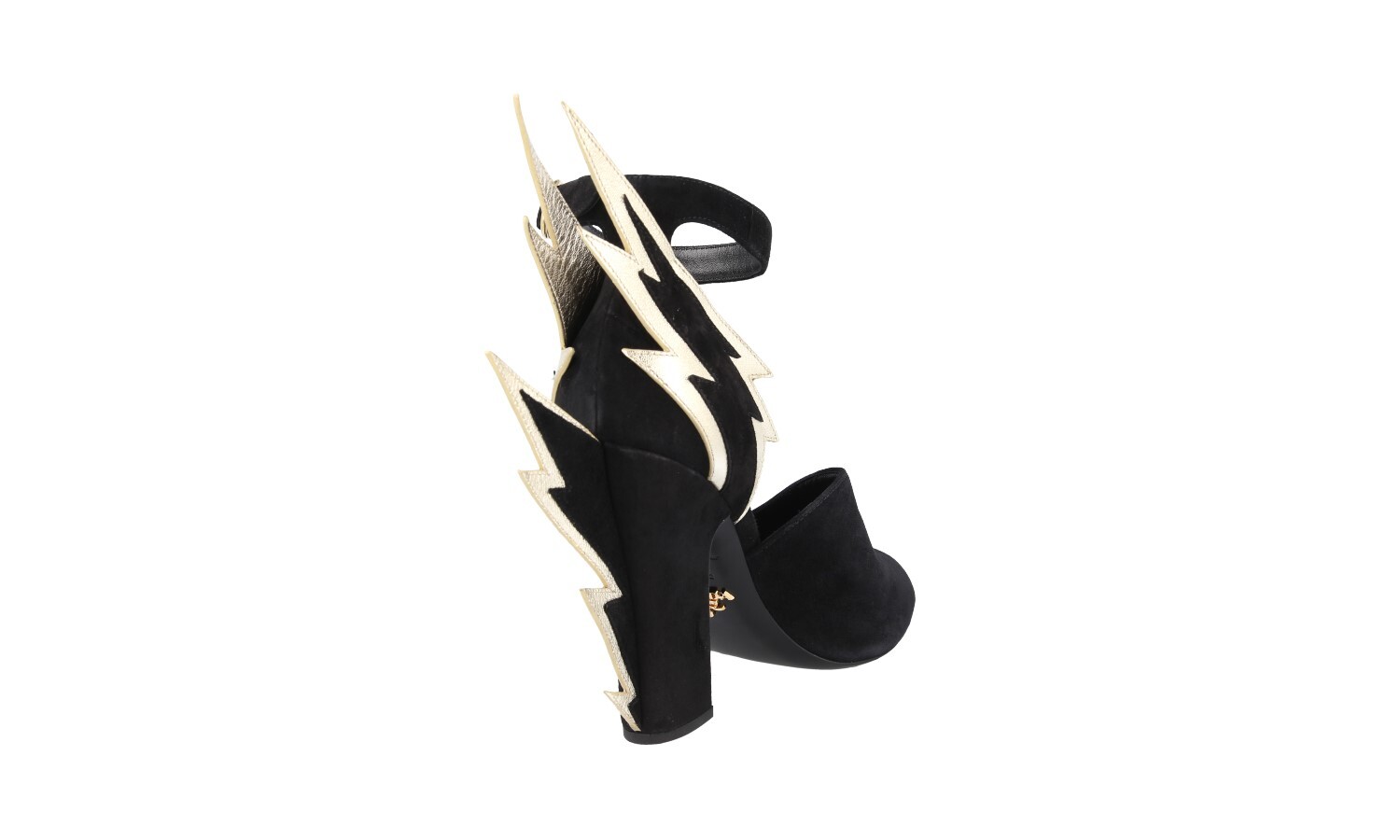 PRADA Suede Thunderbolt Slingback Pumps Sandals 1X854L NEW – US 6.5 EU 36,5
