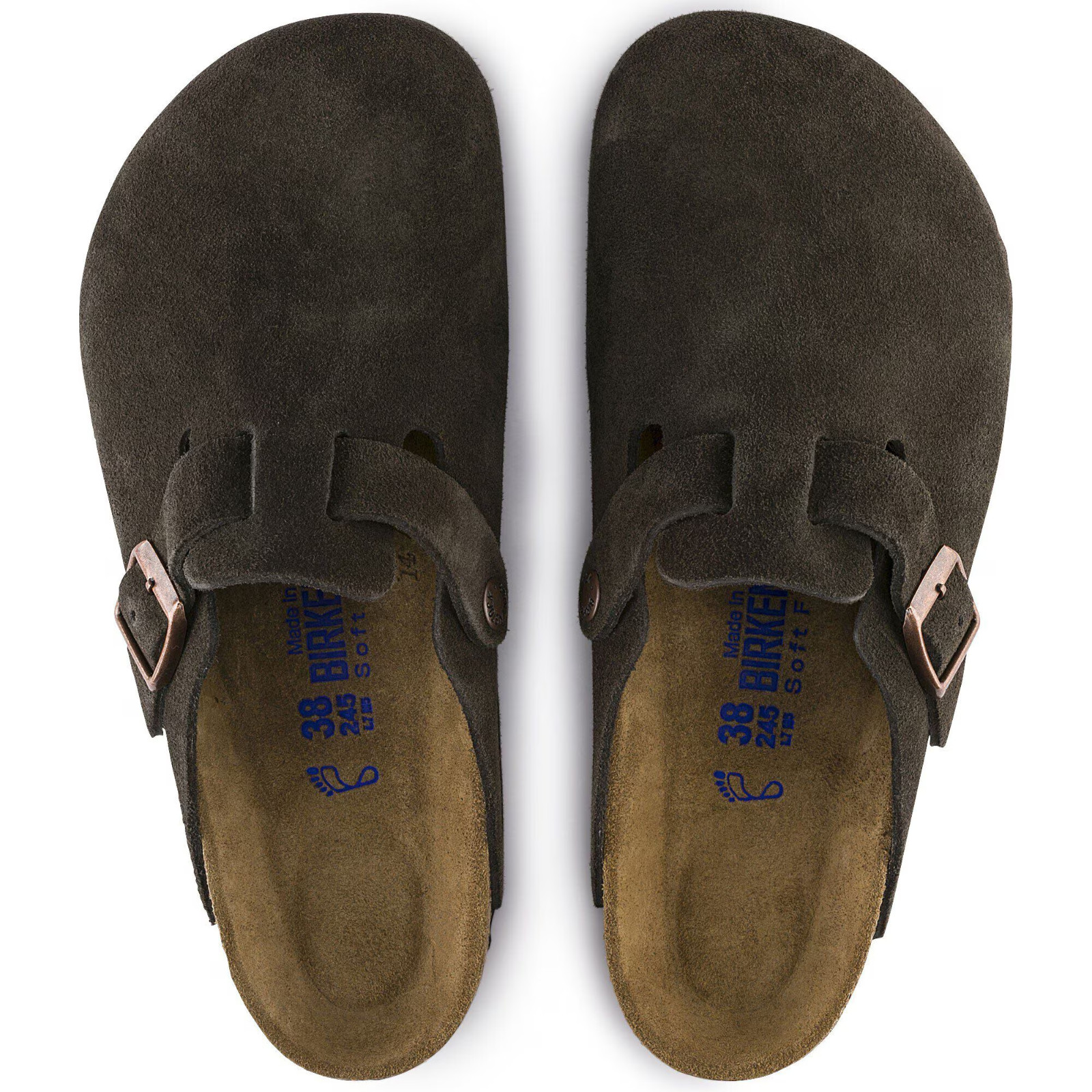 Birkenstock Boston Mocha Soft Footbed Clogs Suede Unisex Shoes Size US6-12