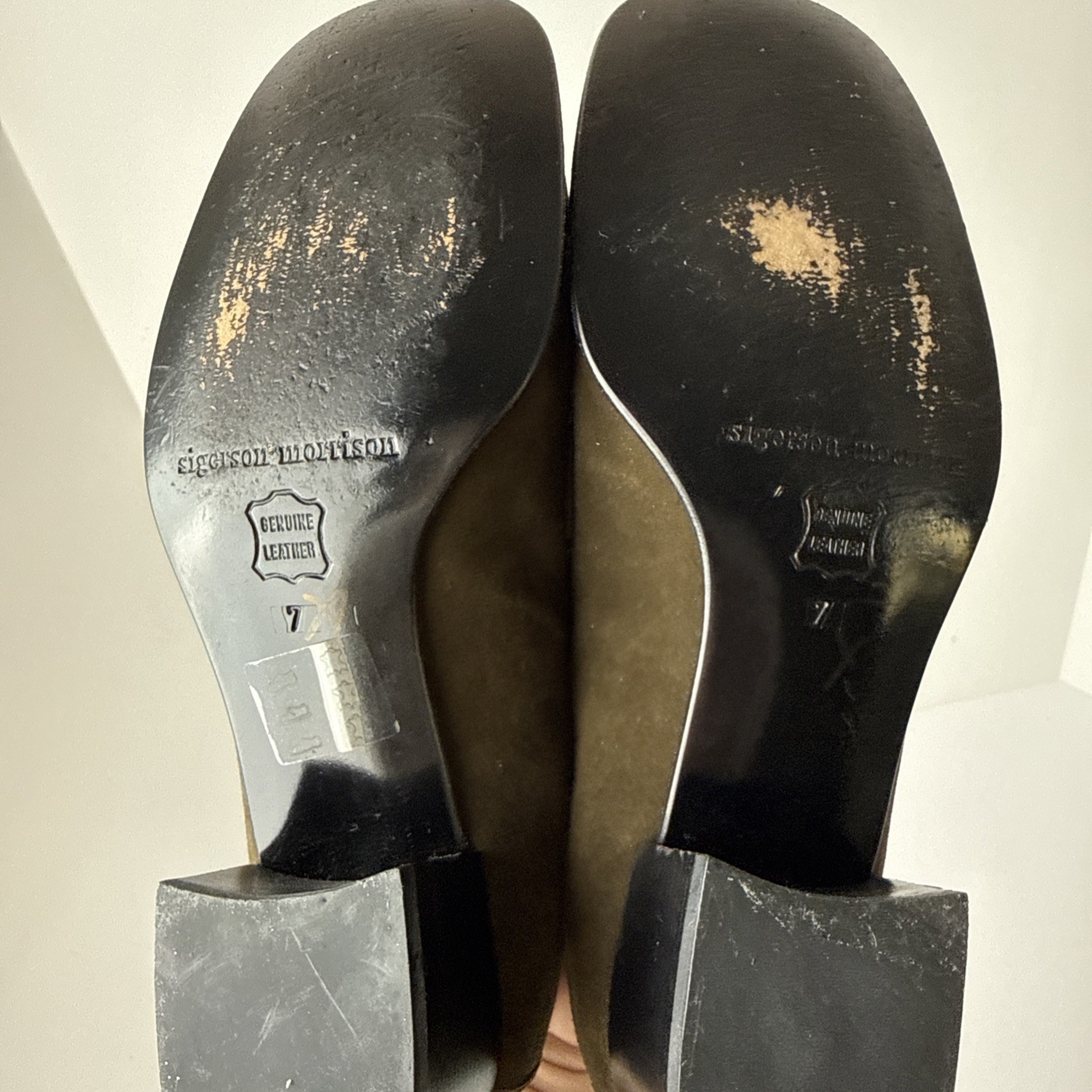 Sigerson Morrison Dark Olive Suede Leather Slip-On Loafer Women’s Size 7