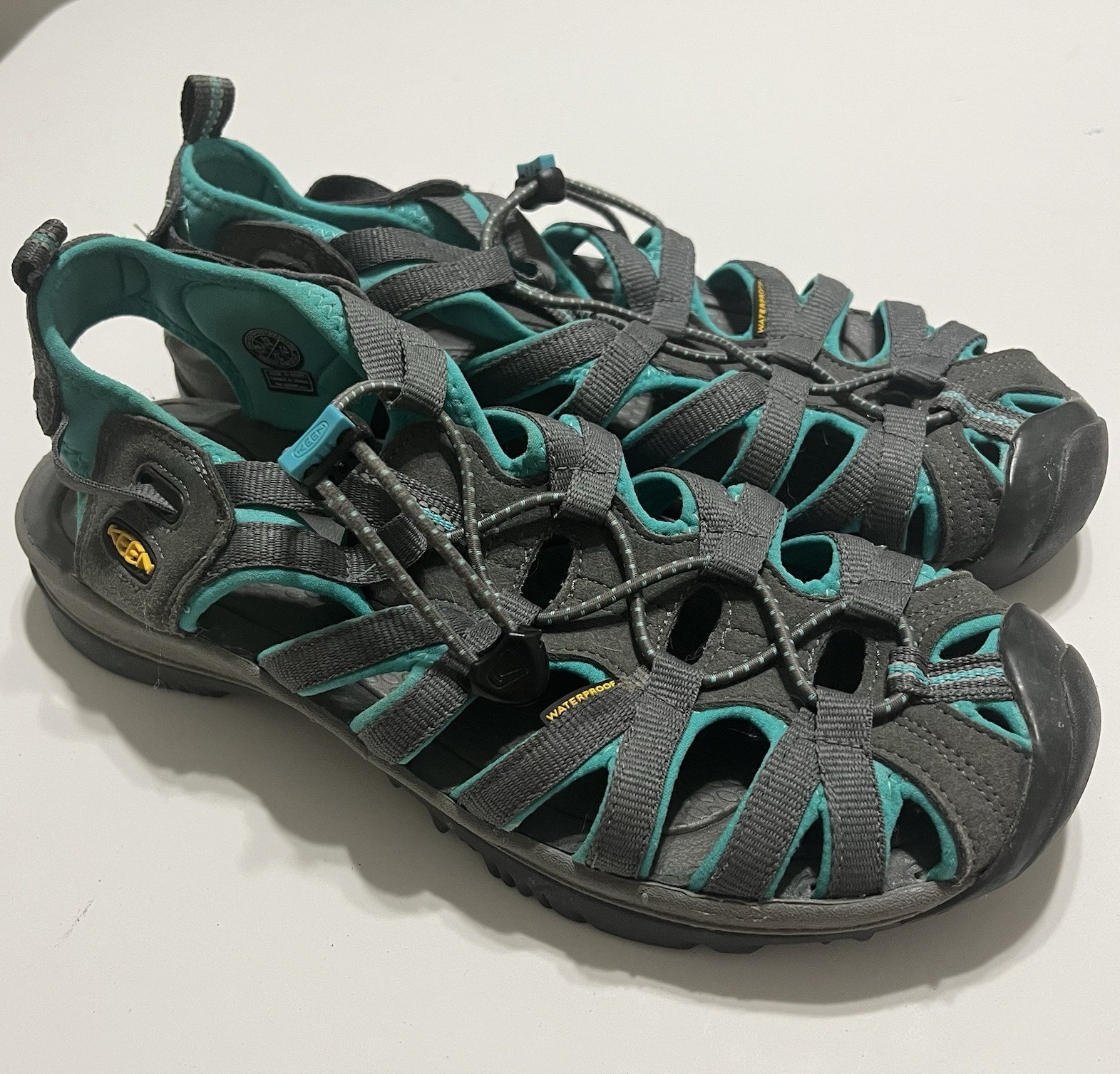 KEEN Waterproof Drawstring Women’s Sandals Gray/Teal US 10