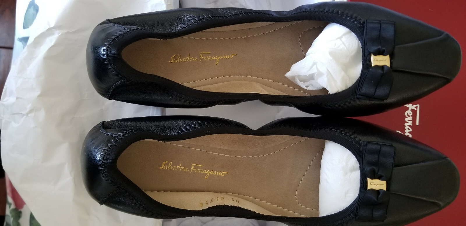 $535 Ferragamo My Joy Black Leather Gold/Silver H/W 6/6.5/7/7.5/8/8.5/9/10 «M/C»
